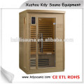 2 person infrared sauna room sauna with carbon heaters